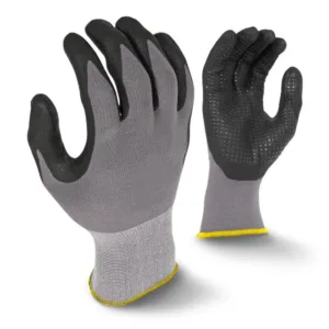 nylon liner with sandy coating industrial nitrile gloves