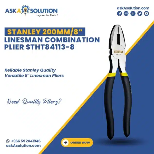 stanley 200mm 8 inch linesman combination plier stht84113-8 in saudi arabia